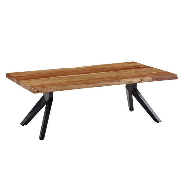 Wohnling salontafel 115 x 37 x 64 cm massief acaciahout / metalen boomrand, WL6.163