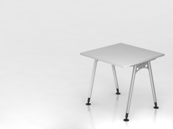 Hammerbacher bureau A-poot 80x80 grijs, rechthoekige vorm, VAS08/5/S