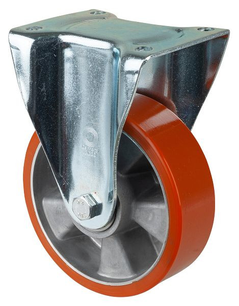 BS Rolls Zwaarlastwiel, bokwiel, wielbreedte 50 mm, wiel-Ø 160 mm, 600 kg, polyurethaan gegoten 95 Shore A, aluminium, kogellager, N110.B90.163