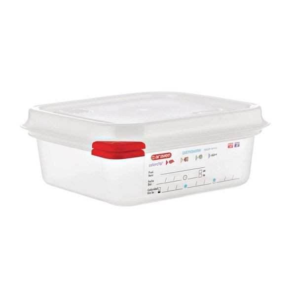 Araven GN1/6 voedselcontainer met deksel 1.1L, VE: 4 stuks, GL264