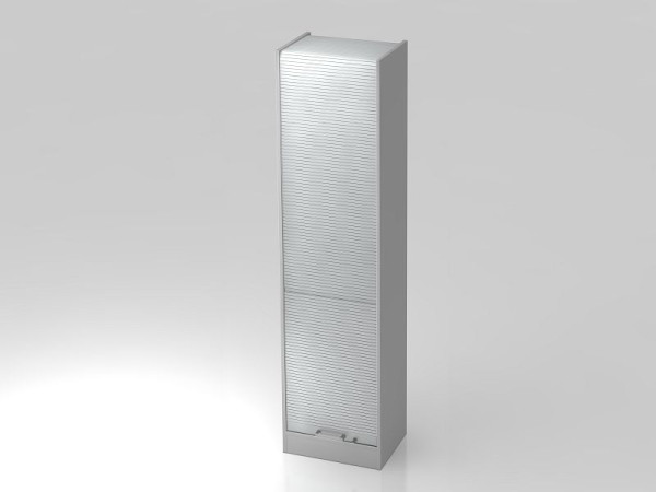 Hammerbacher rolluikkast verticaal 50cm, 5OH chroomgreep grijs/zilver, 50x40x200,4 cm (BxDxH), VSET50/5/S/CE