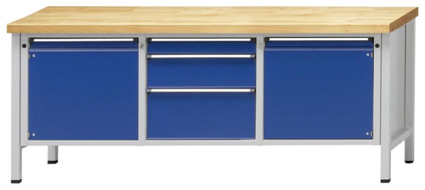 ANKE Werkbänke Kastenwerkbank, Modell 126 V, 2000 x 700 x 850 mm, RAL 7035/5010, BMP 50 mm, 300.998