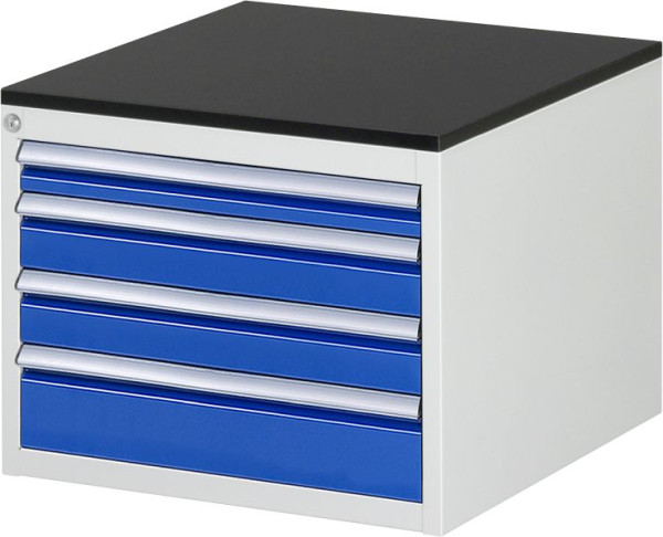 RAU ladekast serie 7000, B580 x D650 x H460mm, laden: 1xH60, 2xH90, 1xH120mm, werkblad met melamineharscoating, 03-L2.7A-M.11