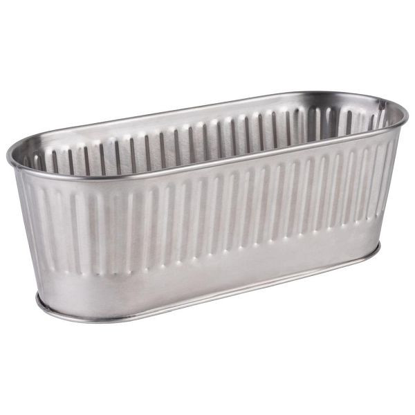 APS bestekbak/mand, broodmand, plantenmand, 29,5 x 12 cm, hoogte 10 cm, 2 liter, roestvrij staal, zwart, 11752
