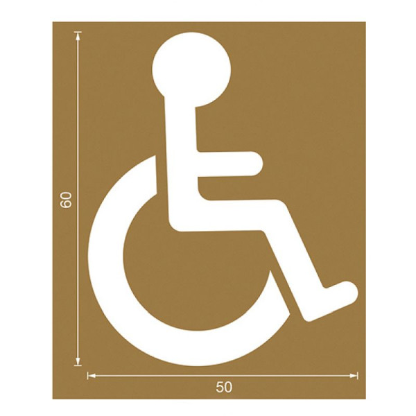 Stein HGS HGS spuitsjablonen voor vloermarkering, set 7 (handicap), inhoud 12 stencils, 90.3306-07