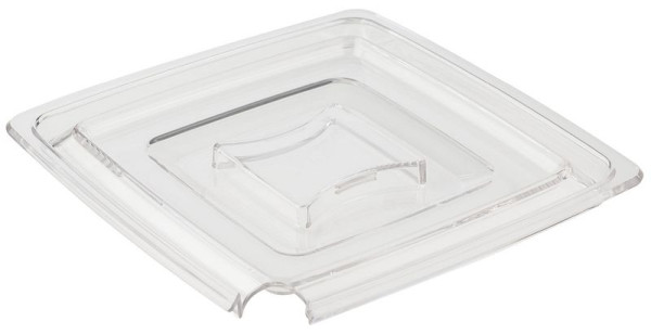 APS deksel -PURE-, 19 x 19 cm, hoogte: 1,5 cm, SAN, met lepeluitsparing, 83600