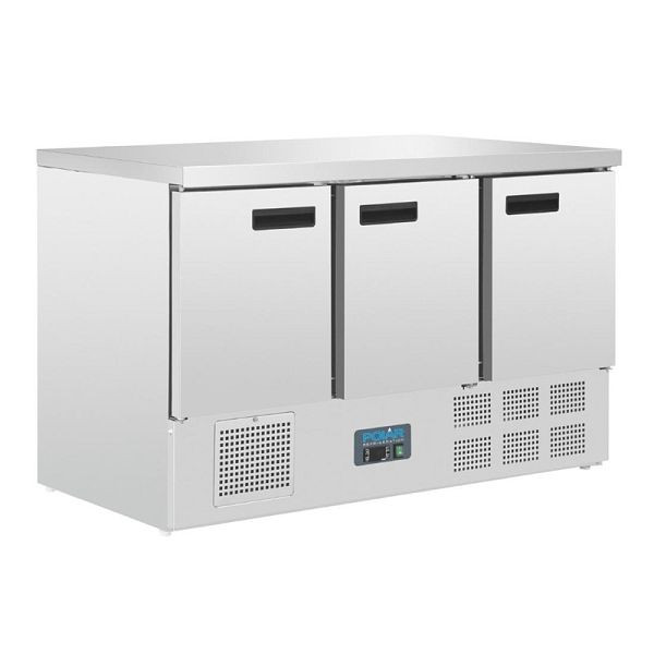 Polar 3-deurs koelwerkbank 368 liter, G622