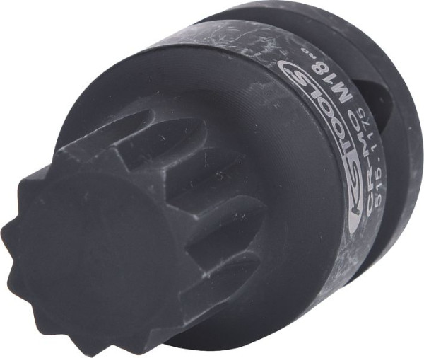 KS Tools Slag-bitdop 1/2" XZN, kort, M18, 515.1175