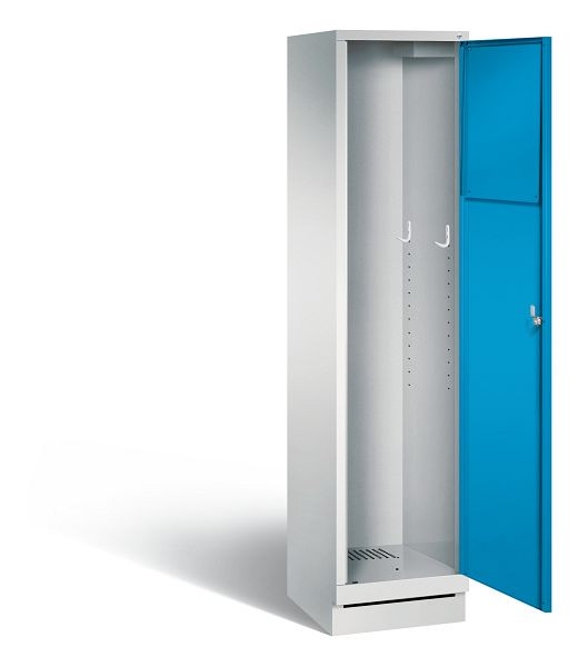 C+P wasverzamelkast Evolo, H1800xB420xD500mm, kleur: lichtgrijs/lichtblauw, 48170-210 S10017