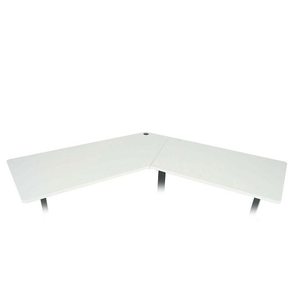 Mendler tafelblad HWC-D40 voor hoekbureau, bureaublad, 120°, wit, 75762