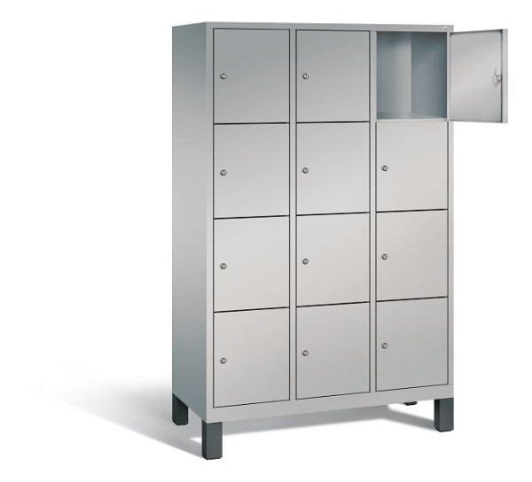 C+P lockerkast Evolo, H1850xB1200xD500mm, kleur: wit aluminium, 48010-324 S10140