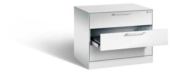 C+P ladekast Asisto, H710xB800xD600mm, kleur: lichtgrijs, beugelgreep, 146273-324 S10000