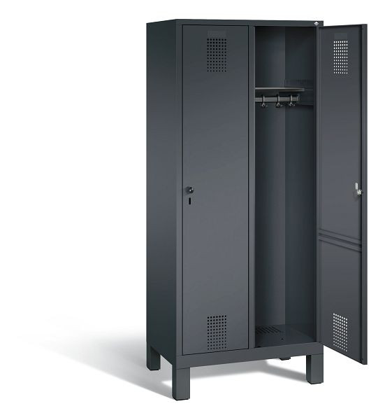 C+P Evolo locker, H1850xW810xD500mm, kleur: zwart-grijs, 48010-22 S10067