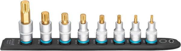 Hazet SmartRail, hol vierkant 12,5 mm (1/2 inch), inwendig meertands profiel XZN, aantal gereedschappen: 8, 990-SR/8
