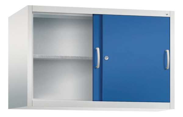 C+P bovenkast Acurado, H790xB1200xD500mm, kleur: lichtgrijs / gentiaanblauw, beugelgreep, 2 niveaus, 2055-09 S10019