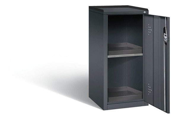 C+P klimaatkast Acurado, H1000xB502xD500mm, kleur: zwart-grijs, verzonken handgreep, 8721-316 S10046