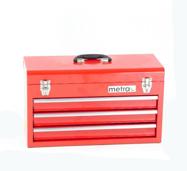 Metra Werkzeugkiste, standard, 3 Schubladen, rot, 10213
