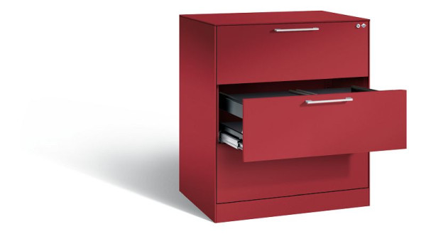 C+P hangarchiefkast Asisto, H1010xB800xD600mm, kleur: robijnrood, beugelgreep, 146243-312 S10003