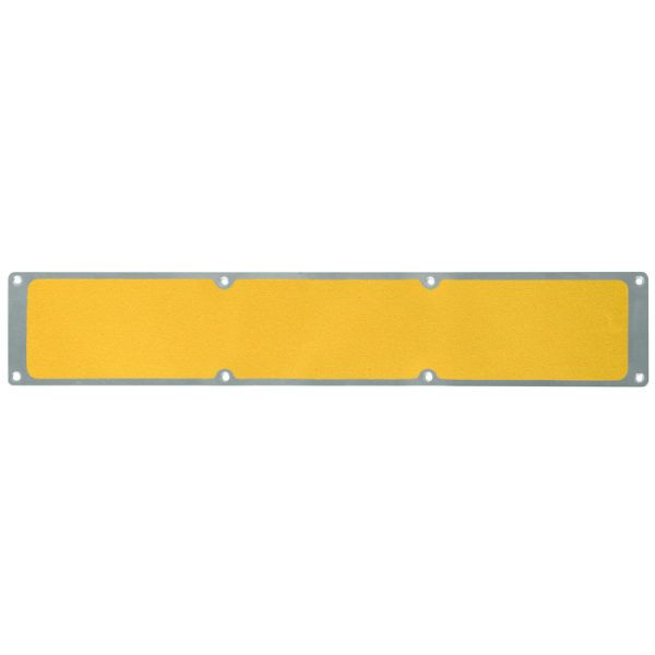 Meelbroek antislipplaat aluminium met m2 antislipbekleding, universeel geel 114x1000mm, APM1GF2