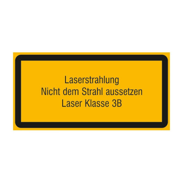 Stein HGS HGS lasermarkering/aanvullend waarschuwingsbord, laserstraling, niet blootstellen aan de straal, laserklasse 3B, 21.1909