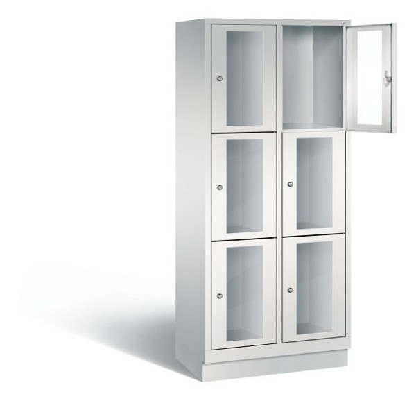 C+P lockerkast Classic, H1800xB810xD500mm, kleur: lichtgrijs, 8020A223 S10000