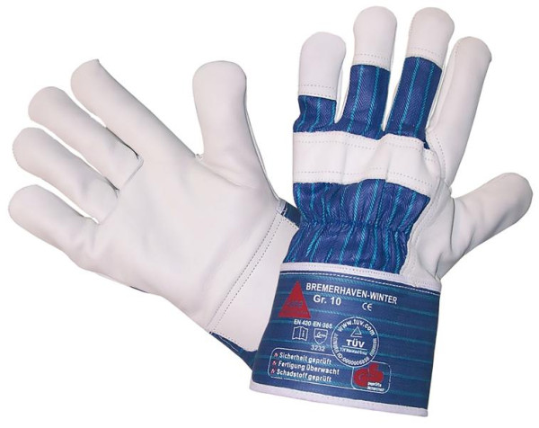 Hase Safety BREMERHAVEN-WINTER, 5-Fg.-Sicherheitshandschuhe Vollleder, Größe: 10, VE: 12 Paar, 292100-10