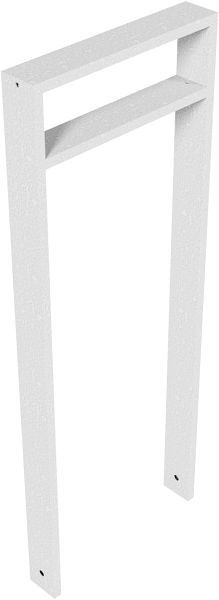 Schake armleuning van staalbuis, rechthoekige buis, 80 x 20 mm, met dwarsbalk (kleine afstand), totale breedte: 450 mm, thermisch verzinkt, 459_145
