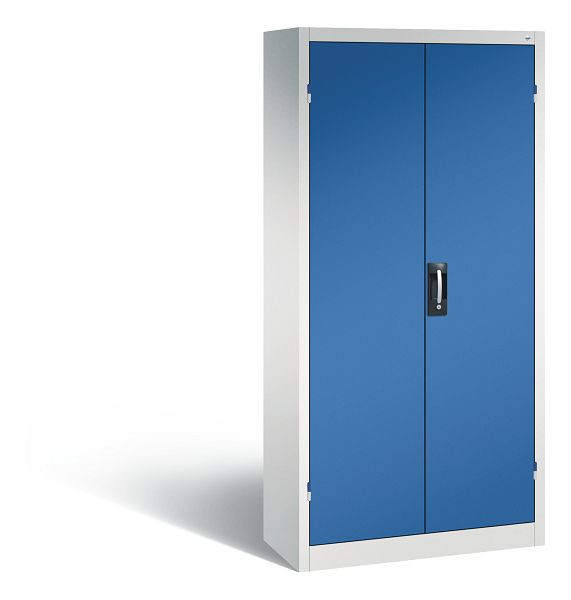 C+P Büro-Drehtürenschrank Acurado, H1950xB930xT400 mm, Lichtgrau/Enzianblau, 9260-6005 S10005