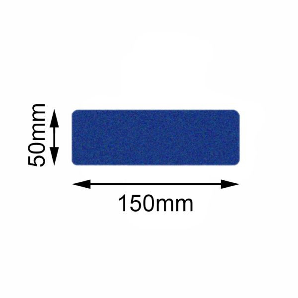 Mehlhose vloermarkering Safety blauw rechthoek 50x150mm, VE: 10 stuks, KSBS1V10