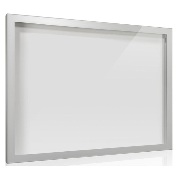 Stone HGS vitrine -Infomedia CL- met veiligheidsslot, opschriftblad, wit, zilver geanodiseerd, 330mm/310mm, passepartout gelakt in RAL-kleur naar keuze, afmetingen (B x H): 1350 x 1150 mm, 21132-01042