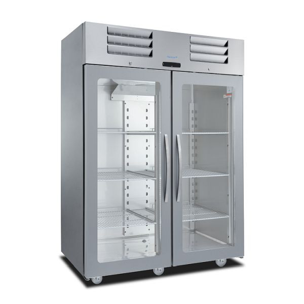 Marecos Excel line RVS 1400 liter GN 2/1 koelkast met glasdeur en convectiekoeling, 221.012