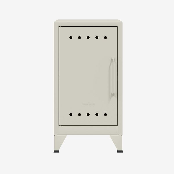 Bisley Fern mini-opbergkast, opening links, met vaste plank, verkeerswit (696), FERMINLH696