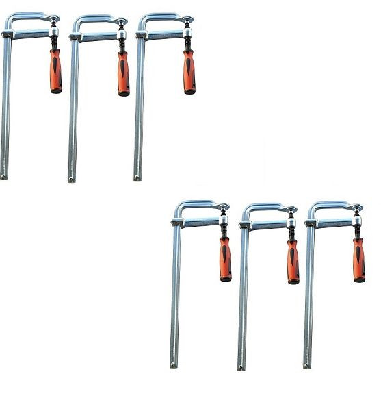 VaGo-Tools professionele geheel stalen lijmtang 80 x 160 mm tafelklemklemmen, VE: 6 stuks, 260-150x6_jv