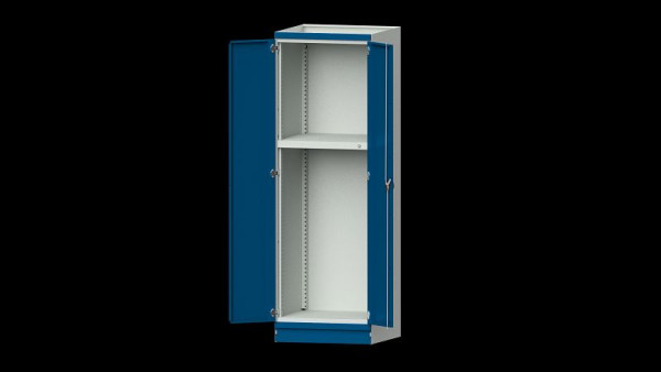 ANKE werkbanken basiskast modulair kastsysteem, model 103, 715 x 720 x 2200 mm, lege behuizing met deuren, RAL 7035/5010, 631.007