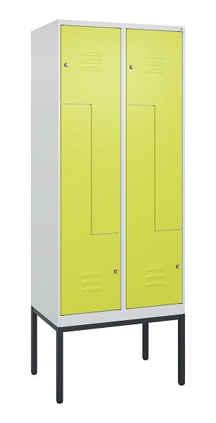 C+P Z-Spind Classic PLUS, Gestell, 4 Abteile, 2120x800x500mm, 7035/0024, Zylinderschlösser, 0800337-224 S10025