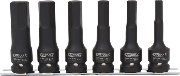 KS Tools 1/2" slagdoppenset, lang, 6-delig, 515.1104