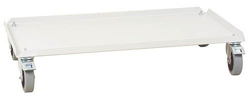 Bedrunka + Hirth mobiele aanbouw voor computer trolleys, 4x zwenkwielen, afmetingen in mm (BxDxH): 1000 x 500 x 150, 04.110.125