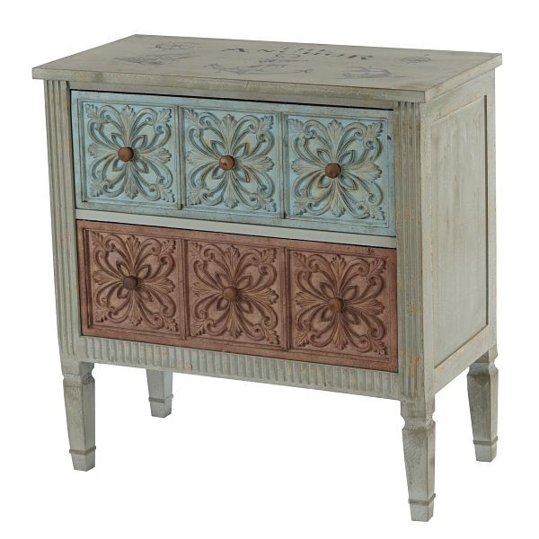 Mendler ladekast Aveiro dressoirkast shabby look, vintage, 80x79x40cm, 34494