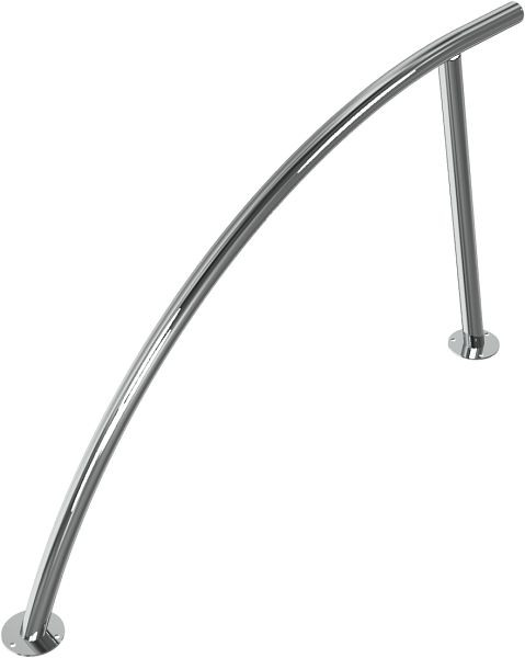 Schake RVS fietssteun Ø 48 mm, voor pluggen met voetplaat Ø 120 mm, gatencirkel Ø 94 mm, 3 gaten Ø 14 mm, 449_50P
