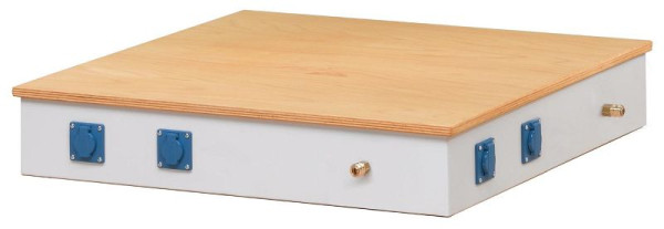 ANKE zijbevestiging zijkant lengte 850 mm; Vierkant Group werkbank; voor model 454 VG; 2x Schuko-aansluiting met deksel per zijde; 1x snelkoppeling, 900.074