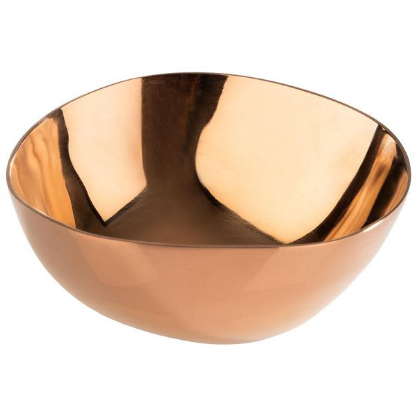 APS schalen "PEBBLES", set van 4, roestvrij staal, PVD gecoat, 6,5 x 6 cm, hoogte 2,5 cm, koperlook, 40790