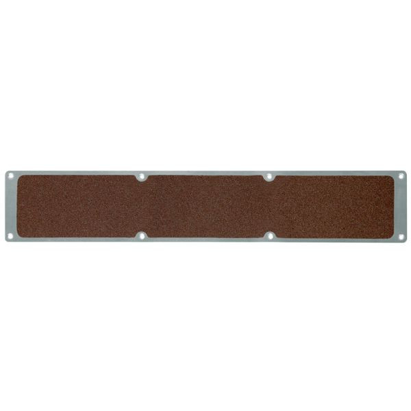 Meelbroek antislipplaat aluminium met m2 antislipbekleding, universeel bruin 114x1000mm, APM1OF2