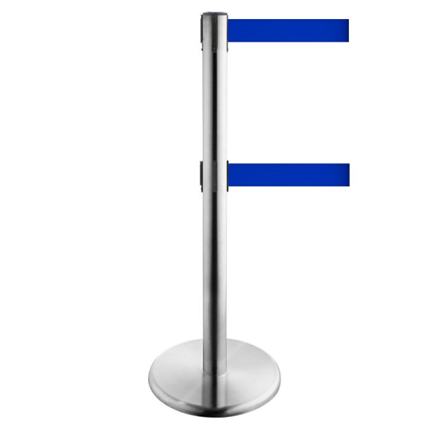 Stein HGS HGS personengeleidingssysteem -P-Line Duo-, RVS, blauw, met bandeindstuk (standaard), bandlengte: 2 x 4 m, 36406-0302