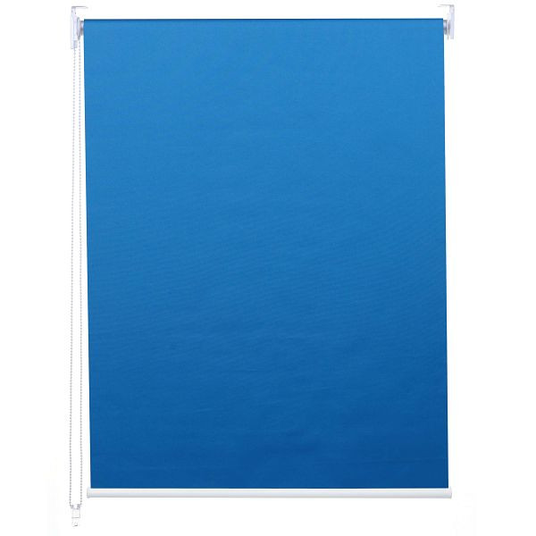 Mendler rolgordijn HWC-D52, raamrolgordijn zijtrekrolgordijn, 100x160cm zonwering verduisterend ondoorzichtig, blauw, 63338