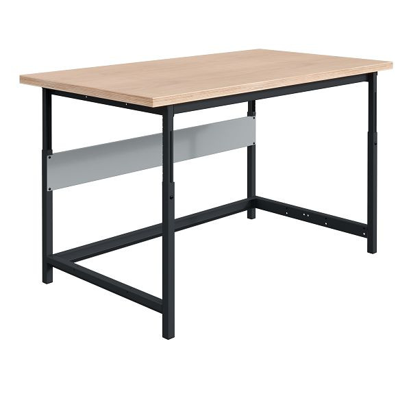 SOFAME PACKLOG paktafel, mechanisch in hoogte verstelbaar, 1200 x 750 x 764 tot 1044 mm, multiplex werkblad 24 mm, antracietgrijs RAL 7016, W010020520GA