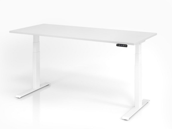 Hammerbacher bureau XDKB19, 180 x 80 cm, blad: wit, 25 mm dik, ABS dikke rand, rechthoekige vorm, wit, VXDKB19/W/W