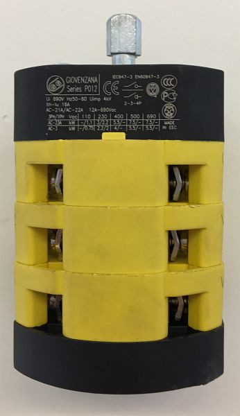 ELMAG schakelaar 230/0/380 volt voor EUROCOMBI 210 AC/DC, 9505027
