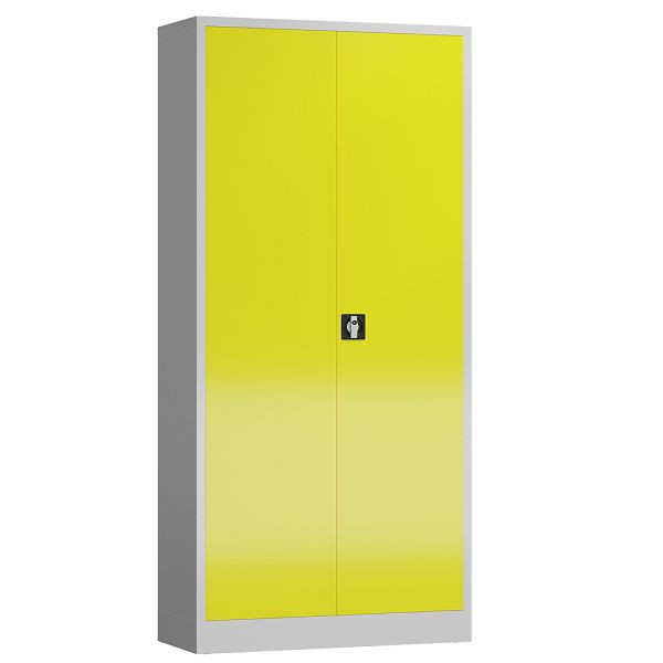 Lüllmann ClassiX draaideurkast, 1945 x 920 x 500 mm, lichtgrijs/zinkgeel, X-530356