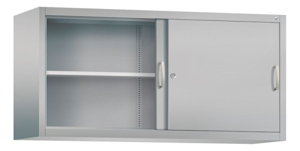 C+P bovenkast Acurado, H790xB1600xD500mm, kleur: wit aluminium, beugelgreep, 2 niveaus, 2155-00 S10056