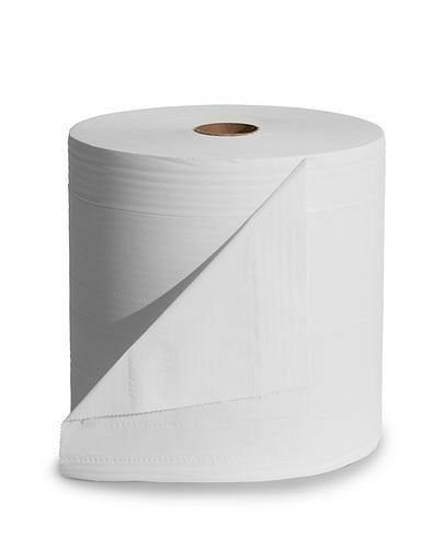 DENIOS Robuste Zellstofftücher, 3-lagig, 1 Rolle, weiß, 130037